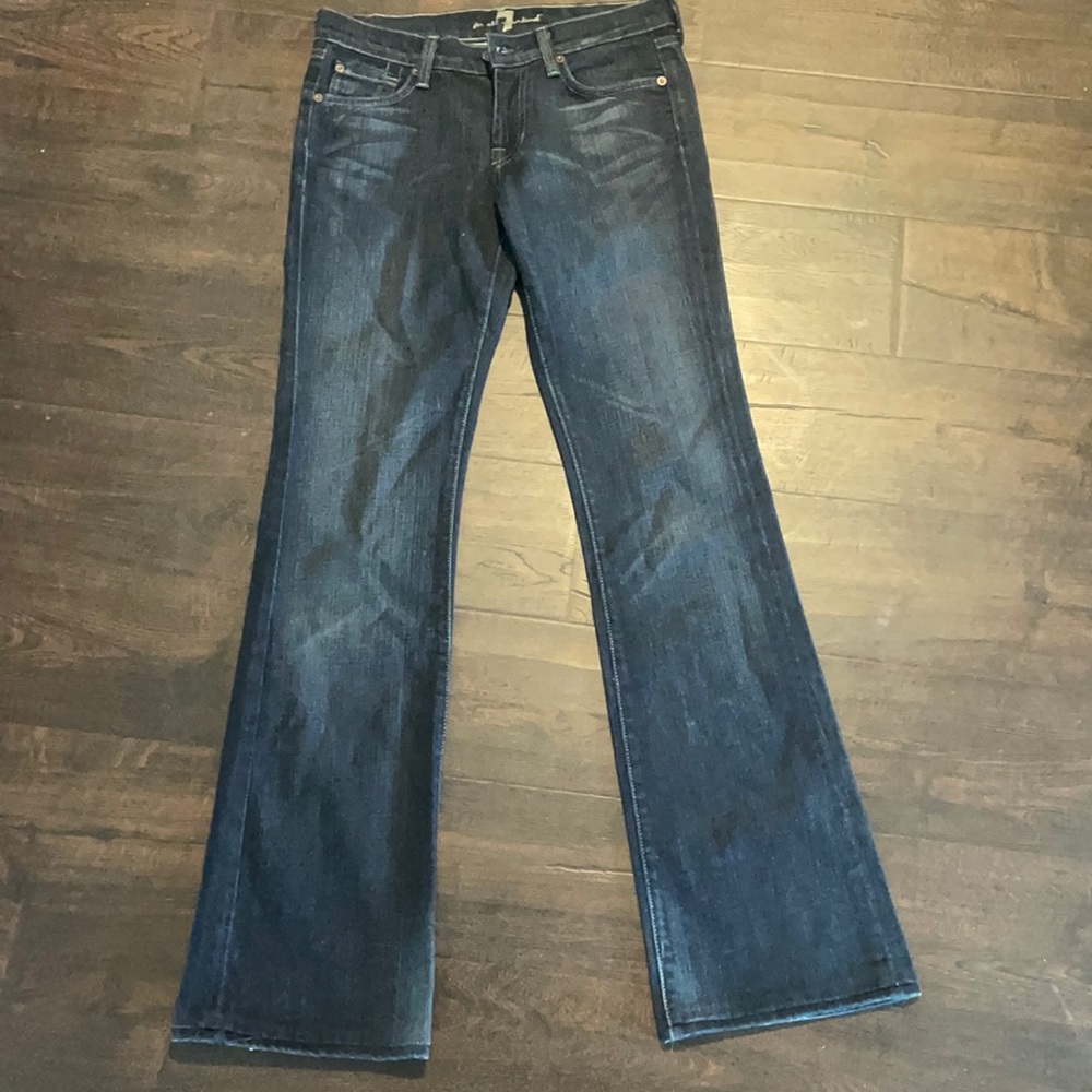 7 FOR ALL MANKIND 7famk size 27 dark denim wash bootcut